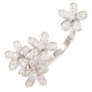 Van Cleef & Arpels Frivole Between the Finger Diamond Ring 18KWG Women #4.75 #49