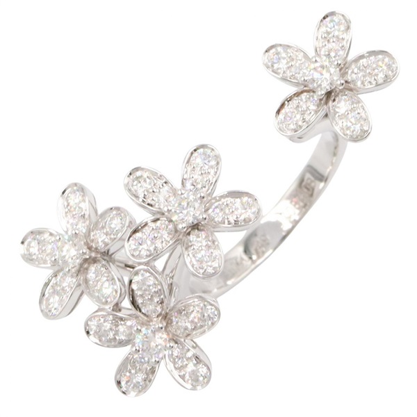 Van Cleef & Arpels Frivole Between the Finger Diamond Ring 18KWG Women #4.75 #49