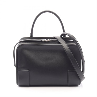LOEWE Amazona 180 Medium Shoulder Handbag A03918MX01 leather Black Preowned