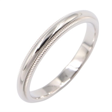 TIFFANY＆CO Milgrain Ring Pt950 Platinum Used Women US size #9