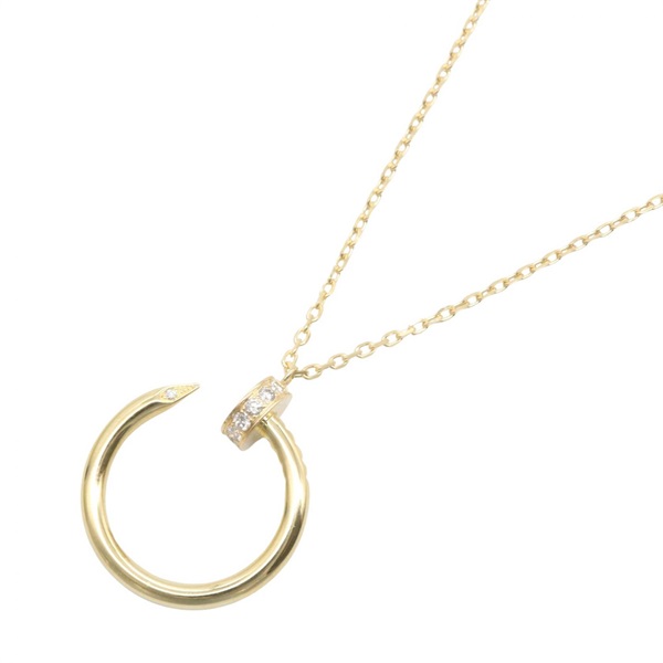 CARTIER Juste un Clou Diamond Necklace Pendant 18KYG Yellow Gold Used Women