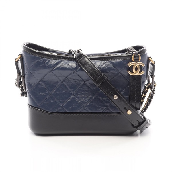 CHANEL Gabrielle de Chanel Small Hobo Bag Combi HW Shoulder Bag leather Used CC