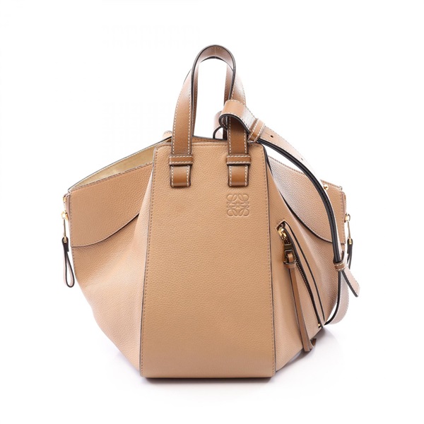 LOEWE HAMMOCK SMALL Shouder Handbag leather Beige Gray Used Women