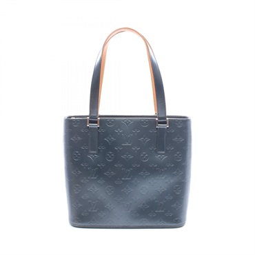 LOUIS VUITTON Stockton shoulder Handbag M55115 Monogram Matte leather Navy Used