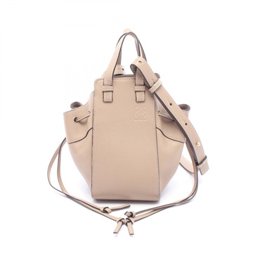 LOEWE Hammock Mini Shoulder Crossbody Handbag leather Beige Used Women