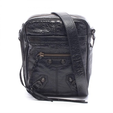 BALENCIAGA Le City Shoulder Bag 8677102ABEK1000 leather Black Preowned mens