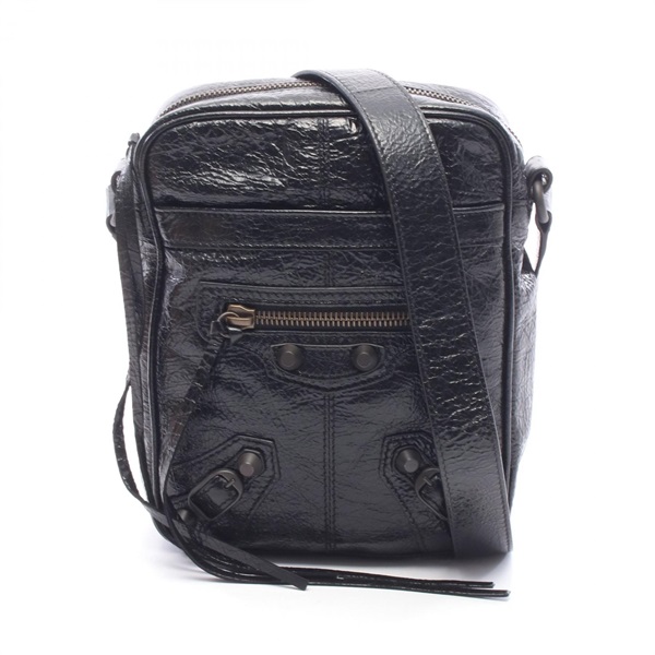 BALENCIAGA Le City Shoulder Bag 8677102ABEK1000 leather Black Preowned mens