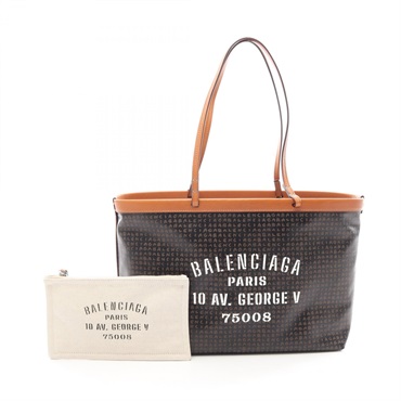 BALENCIAGA SELECT Tote Bag A000QA2ACRU6092 canvas leather Black Brown Preowned