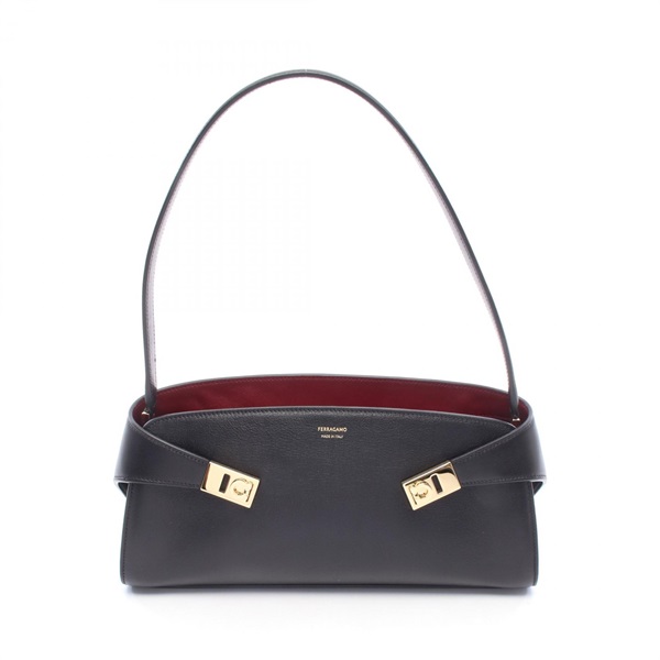 Salvatore Ferragamo HUG Eastwest Shoulder Bag 21A712795208 leather BK Preowned