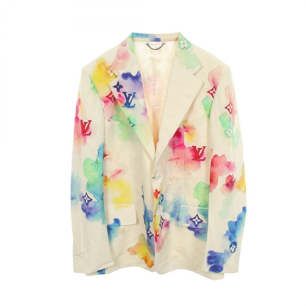 LOUIS VUITTON Monogram Watercolor Tailored jacket #54 RM211V DA4 HLJ02W wool LV