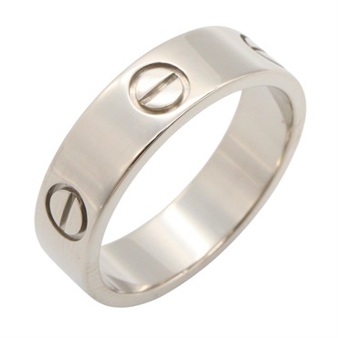 CARTIER Love Ring 18KWG White Gold Used unisex US size 8 #58