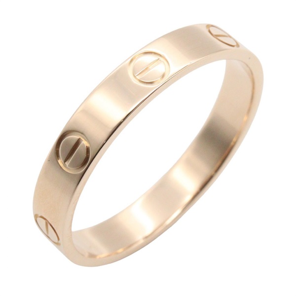 CARTIER Mini Love Ring 18KPG Pink Rose Gold Used unisex US size 8.25 #58