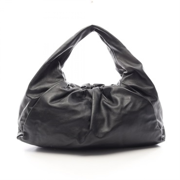 BOTTEGA VENETA The Shoulder Pouch Handbag leather Black Used Women