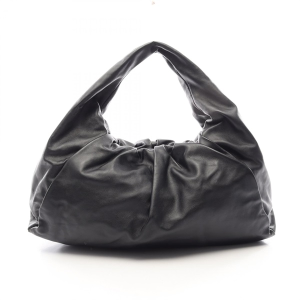 BOTTEGA VENETA The Shoulder Pouch Handbag leather Black Used Women