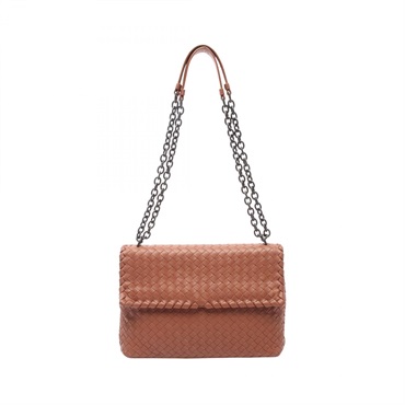 BOTTEGA VENETA Olympia Intrecciato Chain Shoulder Handbag Lamb leather Used