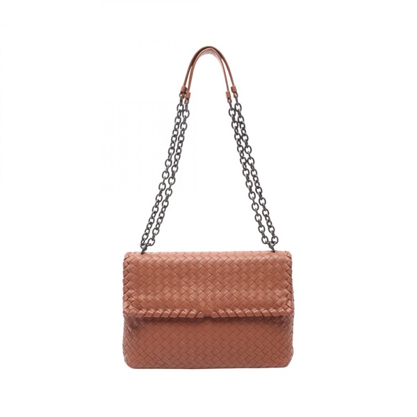 BOTTEGA VENETA Olympia Intrecciato Chain Shoulder Handbag Lamb leather Used