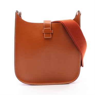 HERMES Evelyne Sellier PM Shoulder Crossbody Bag H084285 leather Gold Used X
