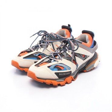BALENCIAGA TRACK Sneakers 542023 Fabric Orange White Used mens size 11
