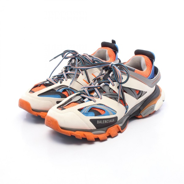BALENCIAGA TRACK Sneakers 542023 Fabric Orange White Used mens size 11
