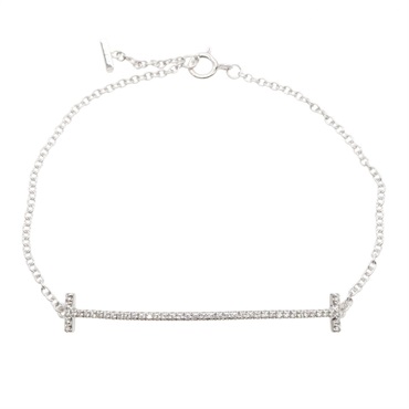 TIFFANY＆CO T Smile Diamond Medium Bracelet 60150744 18KWG White Gold Used Women