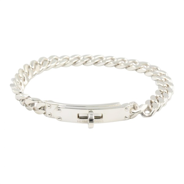 HERMES Kelly Gourmet TPM Bracelet Bangle Silver 925 Used Women 15.5cm