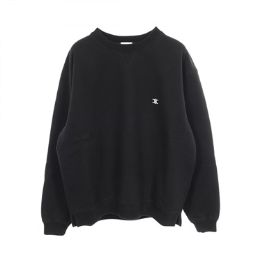 CELINE Triomphe Embroidery Sweatshit RY12I1233GKE7M cotton Black Preowned size M