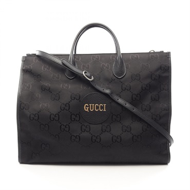 GUCCI Off the Grid GG Pattern shoulder hand Bag 630353 leather Black Used Women