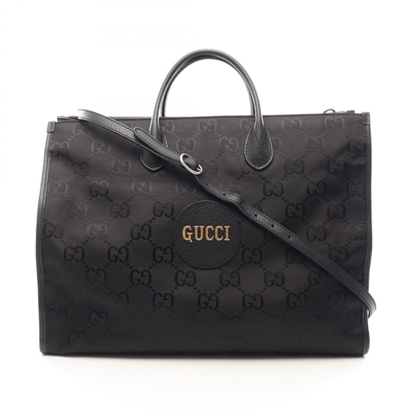 GUCCI Off the Grid GG Pattern shoulder hand Bag 630353 leather Black Used Women