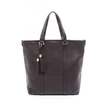 GUCCI Marrakech Tote Bag 336660 leather Brown Used Women