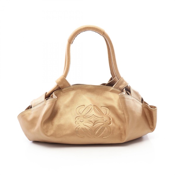 LOEWE Nappa Aire Handbag Purse leather Gold Used Women
