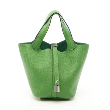 HERMES Picotin Lock PM Eclat tote Handbag B Taurillon Clemence Swift SHW used