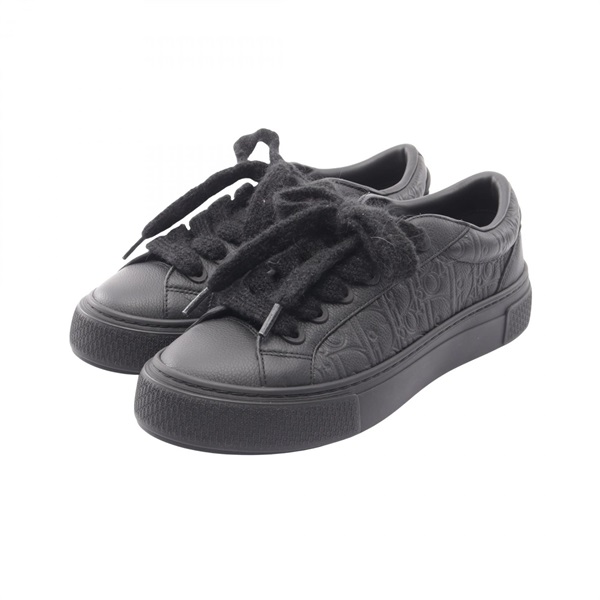 Dior B33 Spin Oblique Sneakers Leather Black Preowned mens size 42
