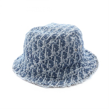 DIOR HOMME oblique Bucket Hat 693C904A3088C580L denim Blue Preowned mens size L