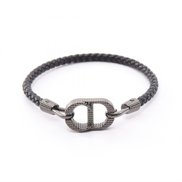 Christian Dior HOM CD SIMPLE CORD BRA Bracelet 18.5cm B2901HOMLE801L leather