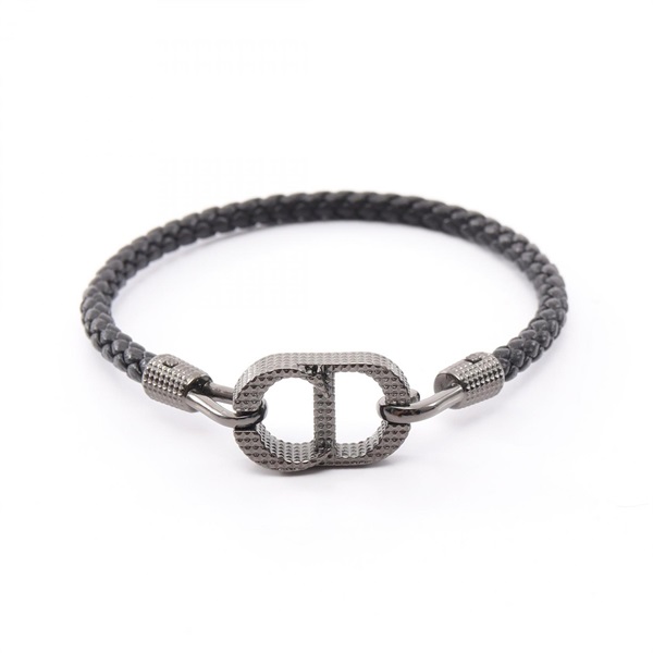 Christian Dior HOM CD SIMPLE CORD BRA Bracelet 18.5cm B2901HOMLE801L leather