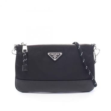 PRADA Speed Lock Shoulder crossbody Bag 2ZT0732DMHF0002 Nylon leather Black