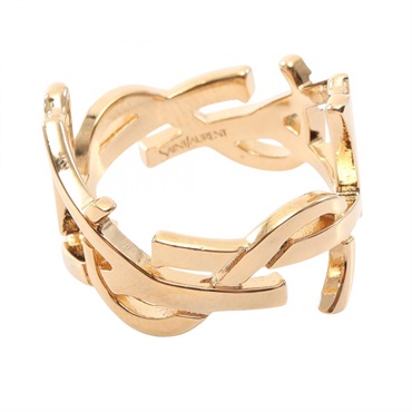 SAINT LAURENT PARIS Cassandra Ring Gold Plated Preowned US size 5.7 women