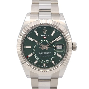 ROLEX Sky-dweller random Wrist Watch Automatic 18KWG White Gold SS Used mens