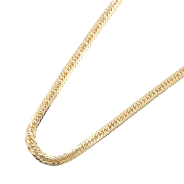 JEWELRY Triple 8 side Curb link chain Necklace 18KYG Yellow Gold Preowned unisex