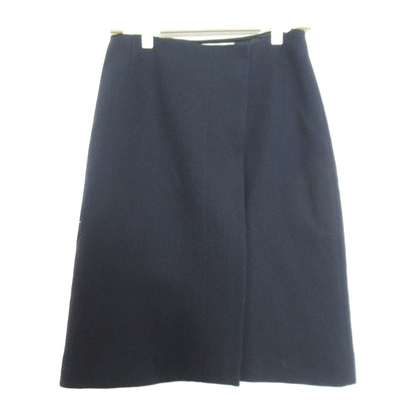 PRADA skirt jupe #38 virgin wool Navy Used