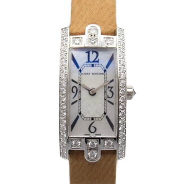 HARRY WINSTON Avenue C Mini Wrist Watch AVCQHM16WW024 Quartz K18WG Used Women