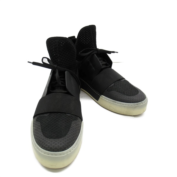 BALENCIAGA sneakers #43 shoes laceup 436354 canvas Black Used