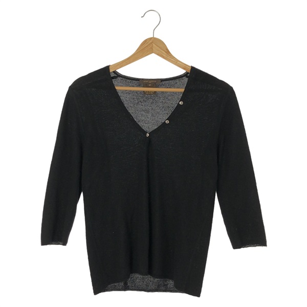 LOUIS VUITTON V sweatwear Knitwear Cashmere Black Used Women LV