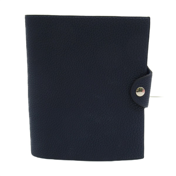 HERMES Ulysse PM Notebook cover UAM009OH Togo leather Navy Used mens U SHW