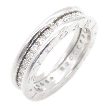 BVLGARI B-zero 1 full diamond Ring 18KWG White Gold Used US size 5.2 #50 unisex