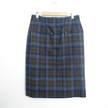 CHANEL Skirt skirt P52739V39058 wool Blue Used Women size 42