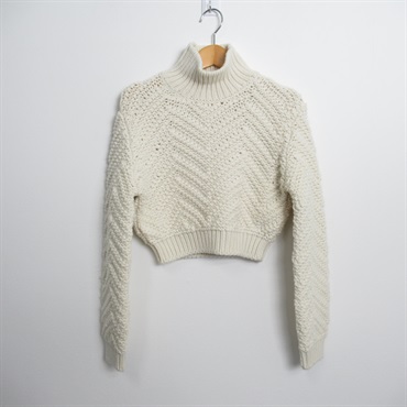 FENDI knit Sweater FZX719AHEE wool White Used Women #42