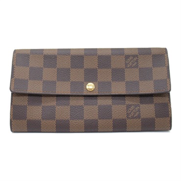 LOUIS VUITTON Portefeuille Sarah wallet N61734 Damier Brown Ebene Used Women LV