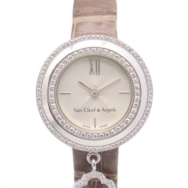 Van Cleef & Arpels charm mini Wrist Watch VCARO29A00 Quartz K18WG Used Women