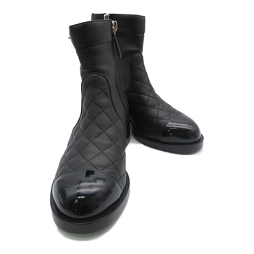 CHANEL Matelasse design short boots #35 WS22070Z2303 leather Black Used